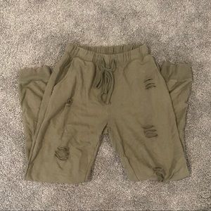 Active USA Distressed Green Sweatpants